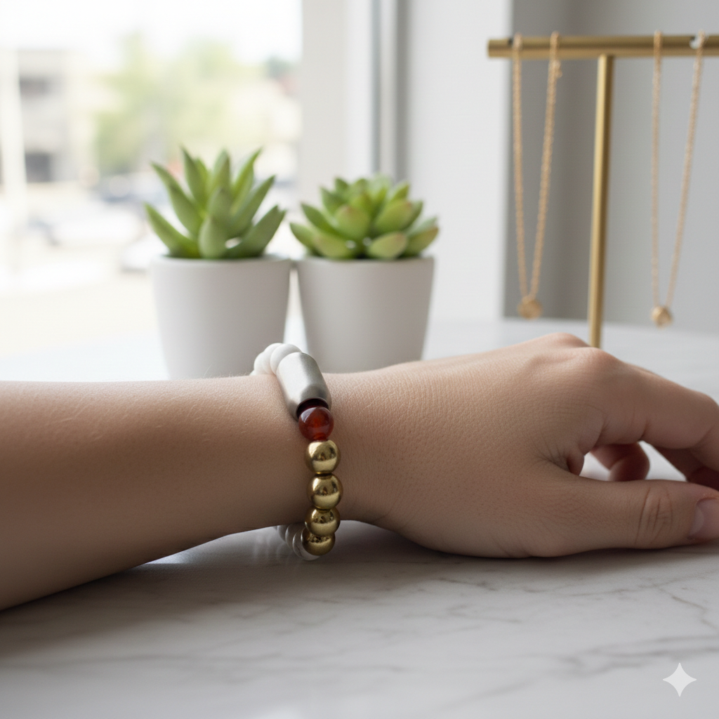 Moon Rahu Conjunction Bracelet - Chandra Rahu Yuti Upay Bracelet - Grahan Dosh Bracelet