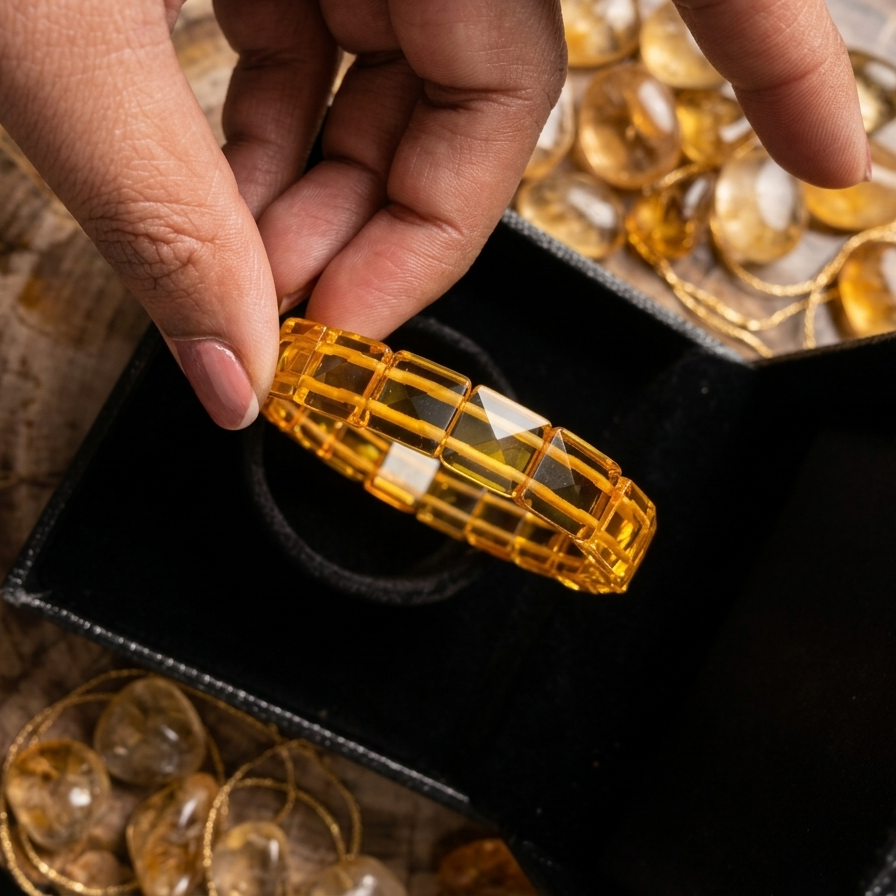 Citrine For Jupiter - Adjustable Energized Bracelet