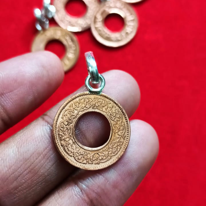 Copper Coin Locket With Hole