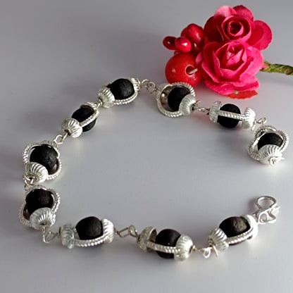 Karungali Bracelet - Silver Plating