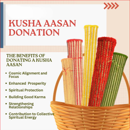Kusha Grass Aasan Donation In Temple, Sanskrit Students, Yogis & Spiritual Gurus ( Pack of 5)