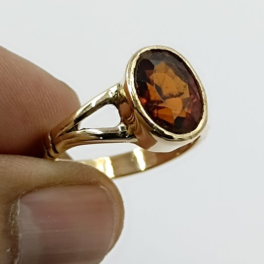 Gomed For Rahu – Panchdhatu Ring Ceylon Hassonite