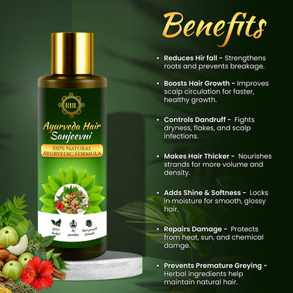 Ayurvedic Hair Oil - 21 Essential Herbs - Homemade Formula