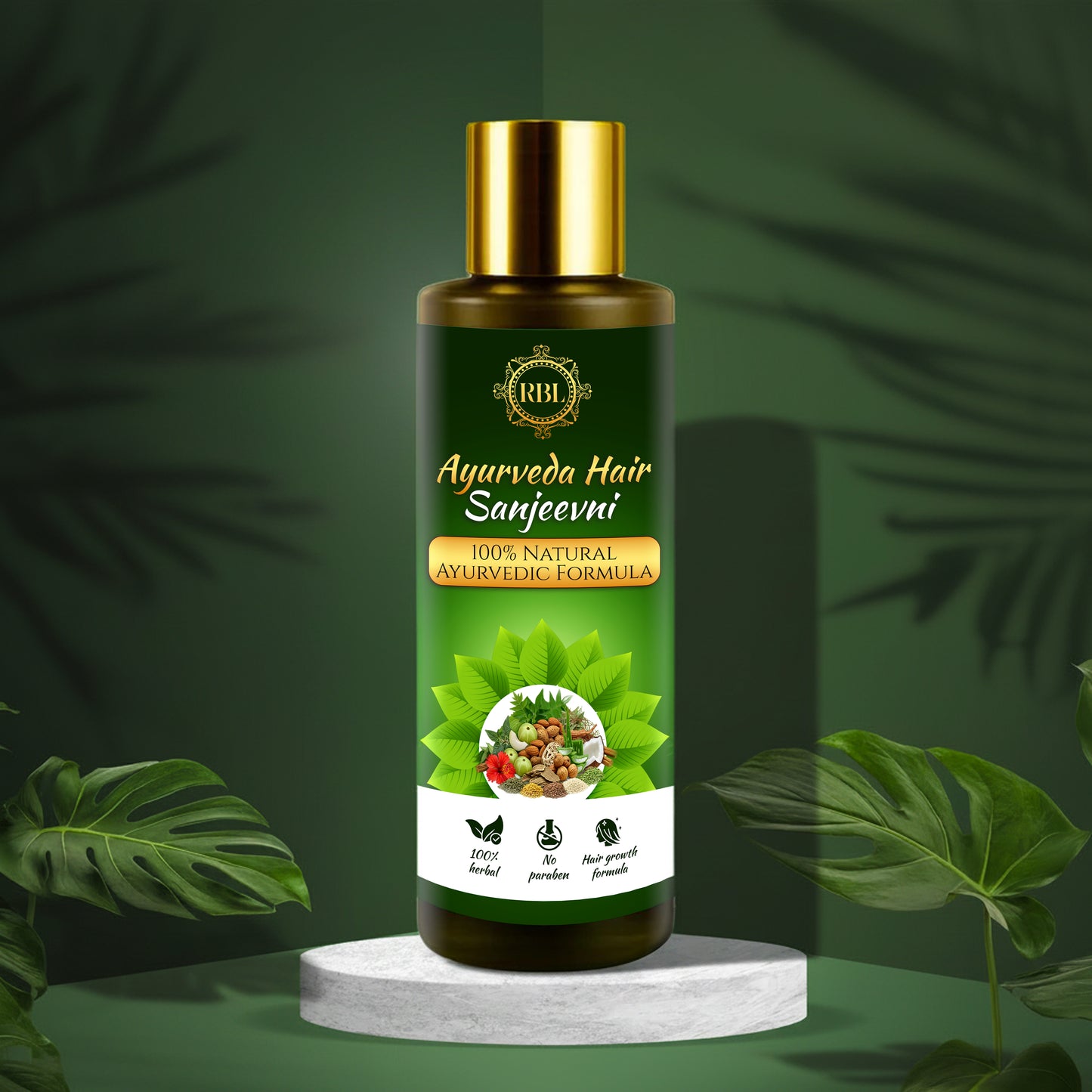 Ayurvedic Hair Oil - 21 Essential Herbs - Homemade Formula