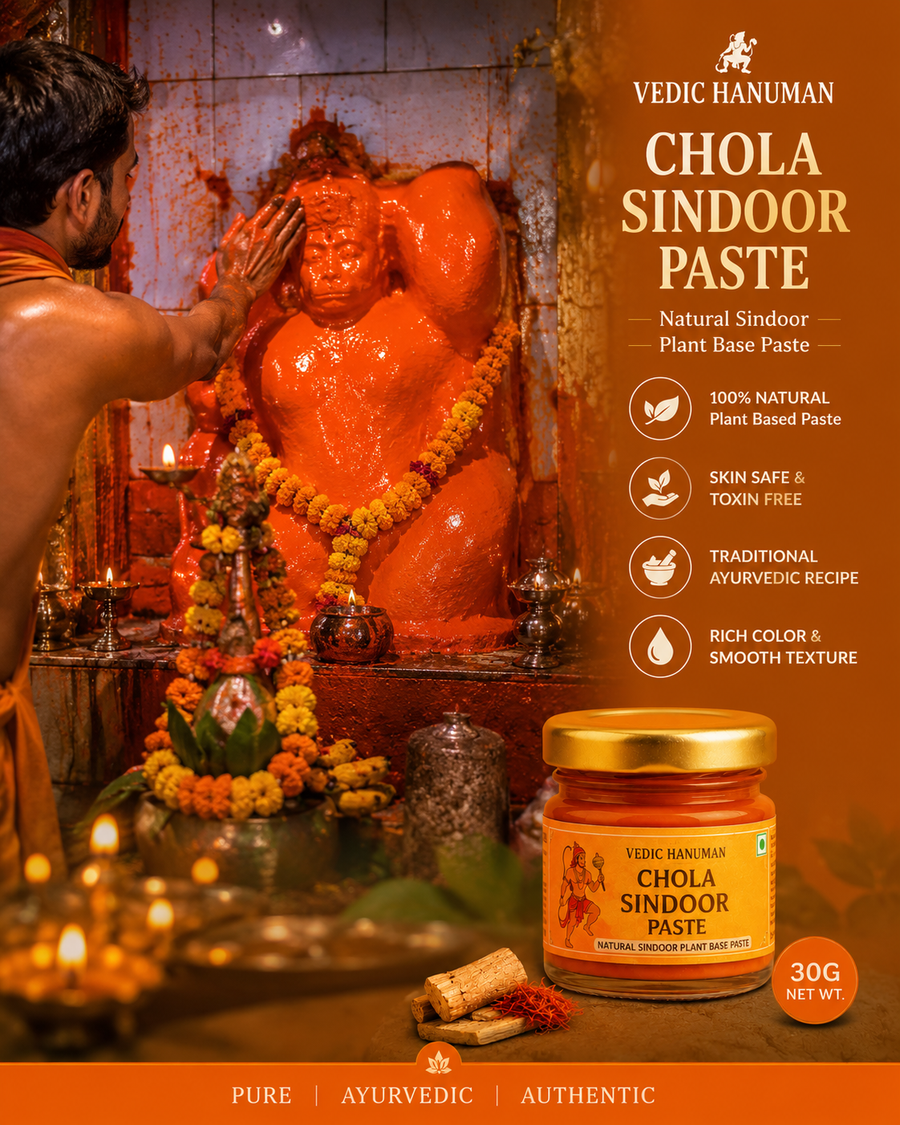 Vedic Hanuman Chola Sindoor Paste 30G  - Natural Sindoor Plant Base Paste
