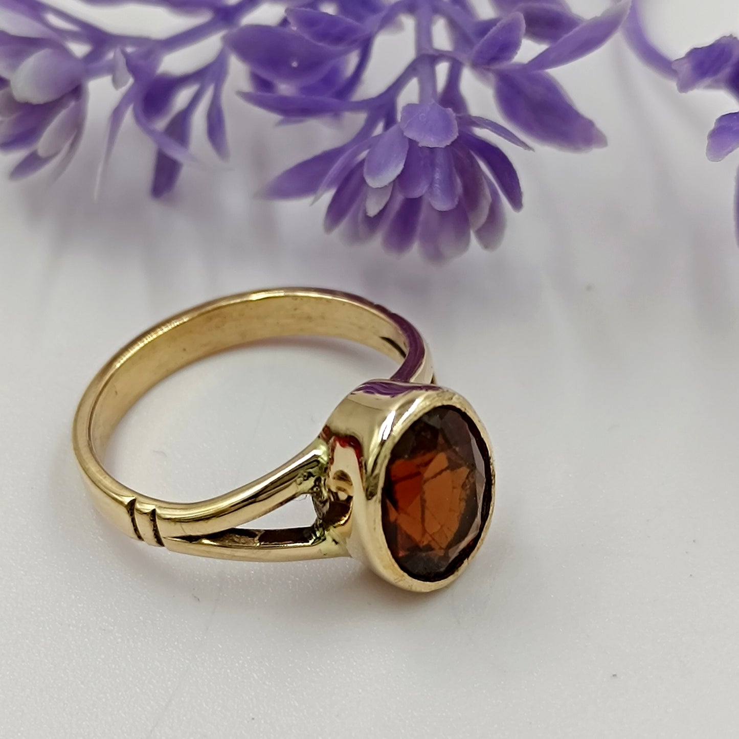 Gomed For Rahu – Panchdhatu Ring Ceylon Hassonite