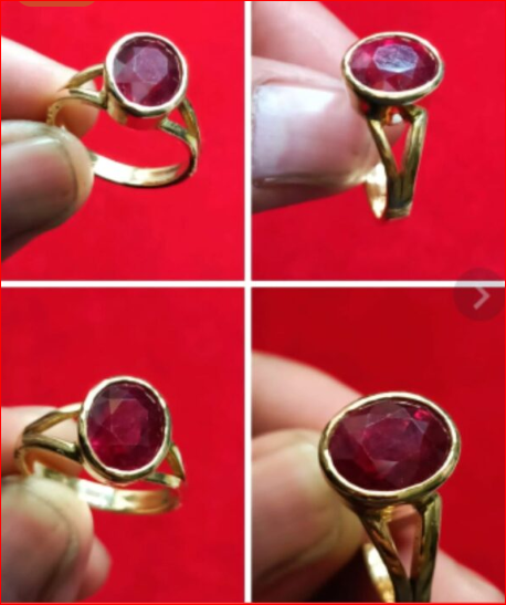 Ruby Manikya Gemstone For Sun In Silver