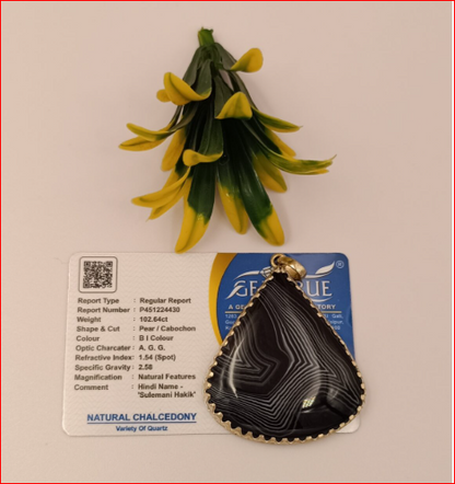Sulemani Hakik Locket – Special Collection – Drop & Leaf Shaped in Silver