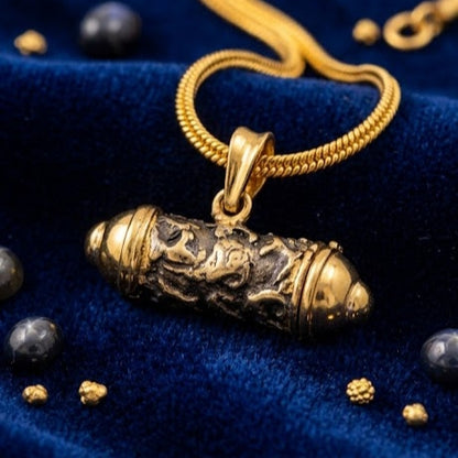 Kaal Sarp Dosh Panchdhatu Tavij With 22 Carat Gold Plated Chain