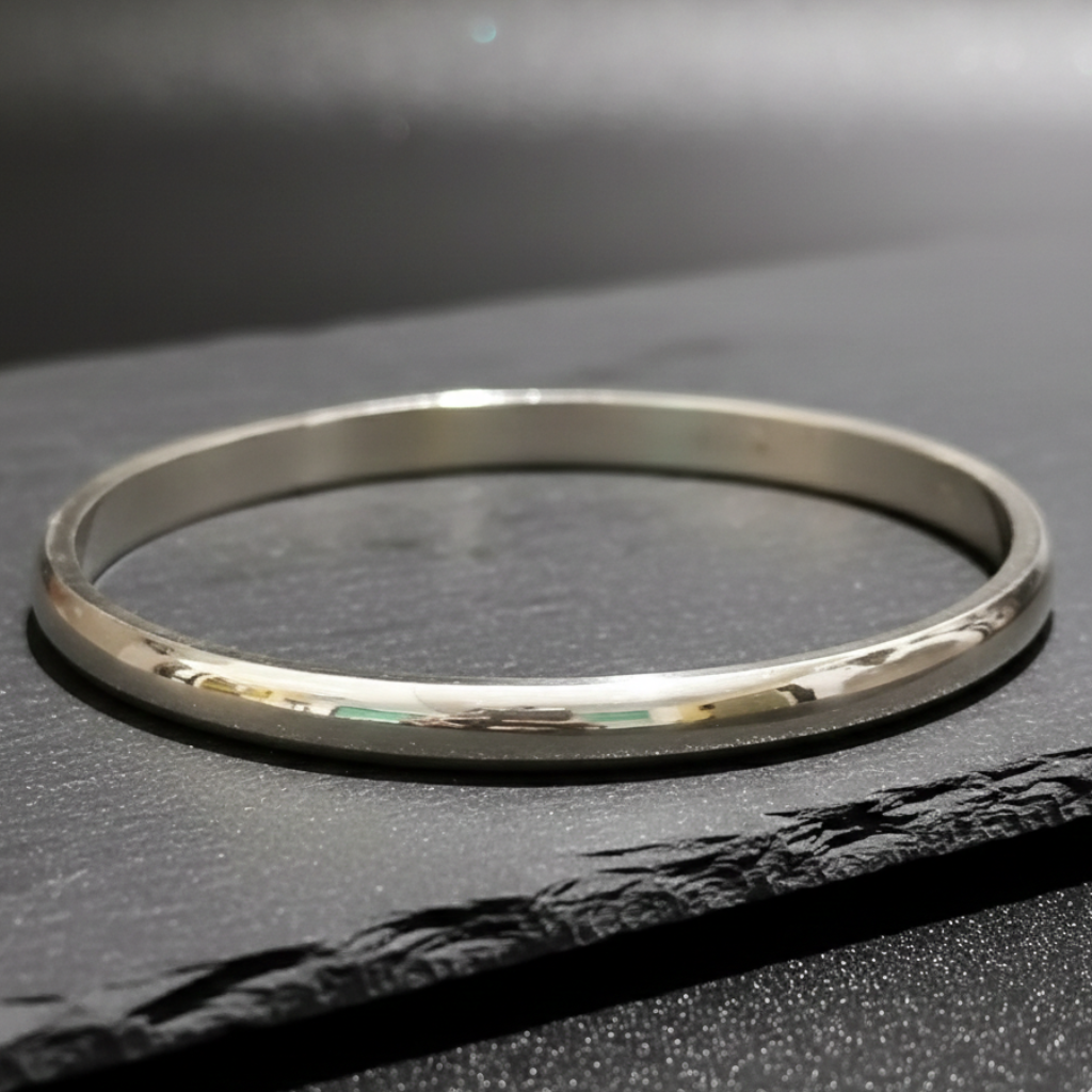 Silver kada - Pure Silver Tridhatu Kada -Simple & Sikhi Design Kada