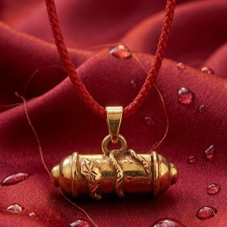 Kaal Sarp Dosh Panchdhatu Tavij With 22 Carat Gold Plated Chain
