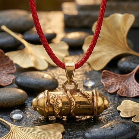 Kaal Sarp Dosh Panchdhatu Tavij With 22 Carat Gold Plated Chain