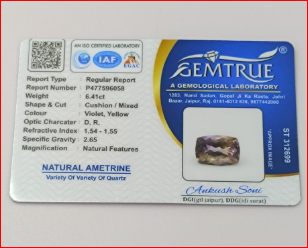 Ametrine Stone For Jupiter & Saturn – Substitute of Pitambari Neelam