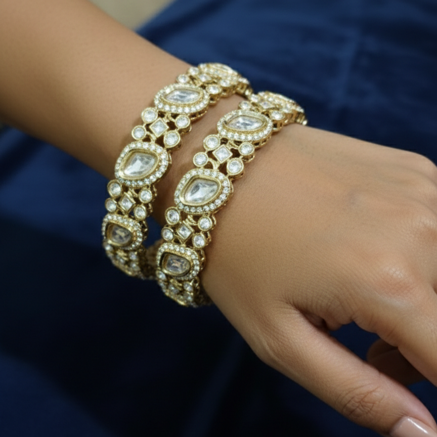 Kundan Work Meenakari Bangles