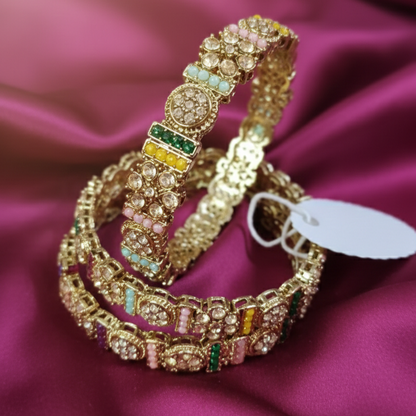 Kundan Work Meenakari Bangles