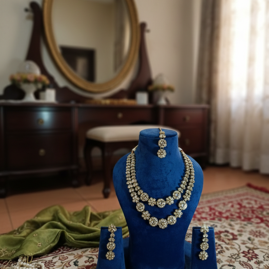 Attractive Kundan Work Special Occasion Necklace Set