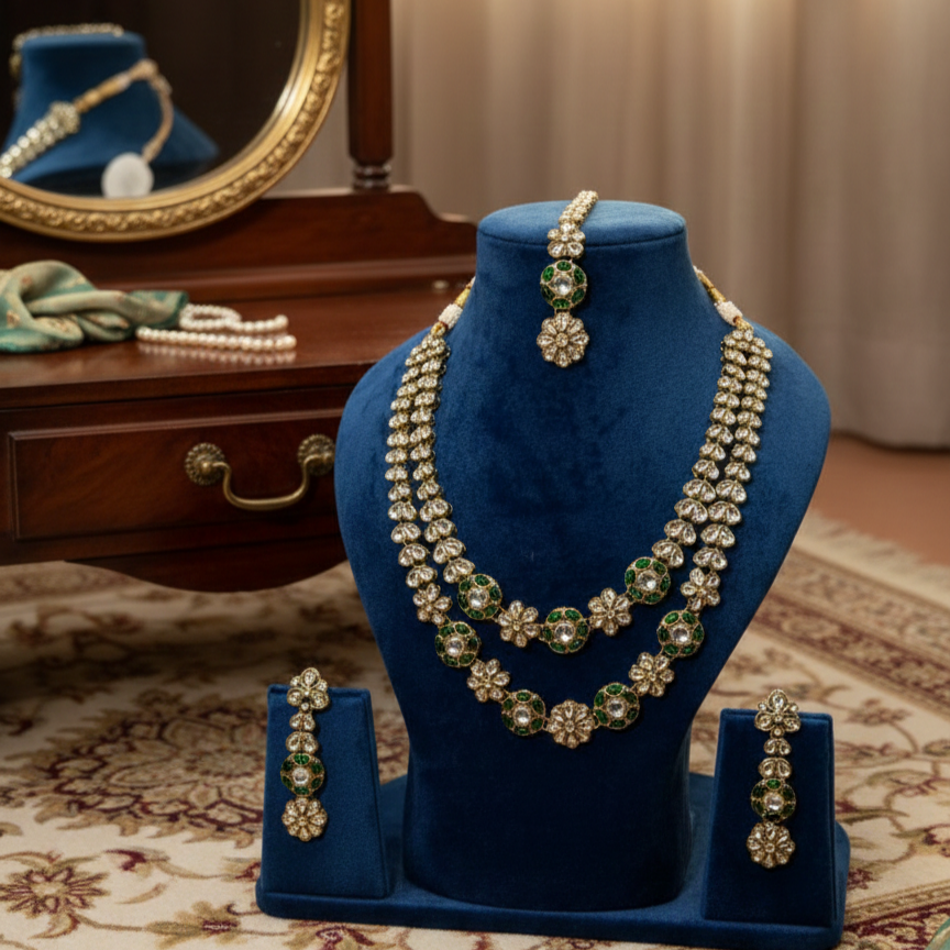 Attractive Kundan Work Special Occasion Necklace Set