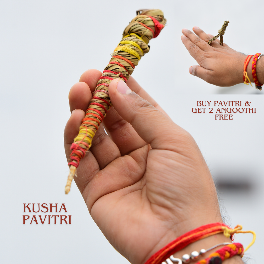 KUSHA PAVITRI & ANGOOTHI KIT ( 1 Pavitri and 2 Angoothi)