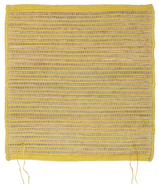 Yellow Kusha Grass & Wool Aasan for Puja, Meditaion & Japa