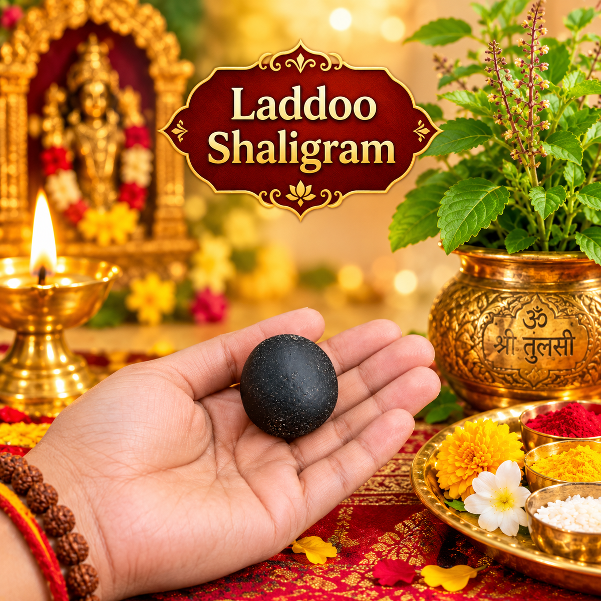 Lakshmi Shaligram or Laddoo Shaligram For Home Puja