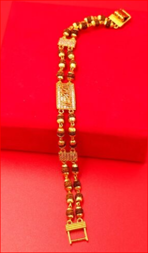 Rudraksha Bracelet – Style Bracelet – Long Lasting Golden Polish