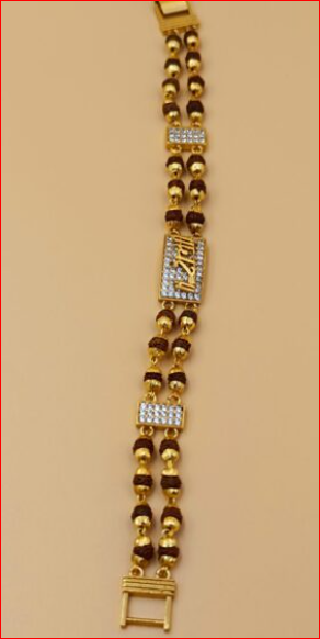 Rudraksha Bracelet – Style Bracelet – Long Lasting Golden Polish