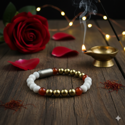 Moon Rahu Conjunction Bracelet - Chandra Rahu Yuti Upay Bracelet - Grahan Dosh Bracelet