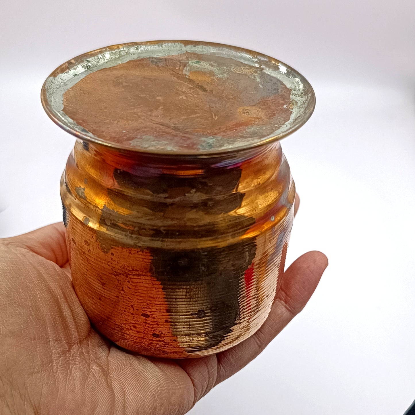 Copper Lota Filled With Sabut Moong - Kalai Tanka Kalash 350gm
