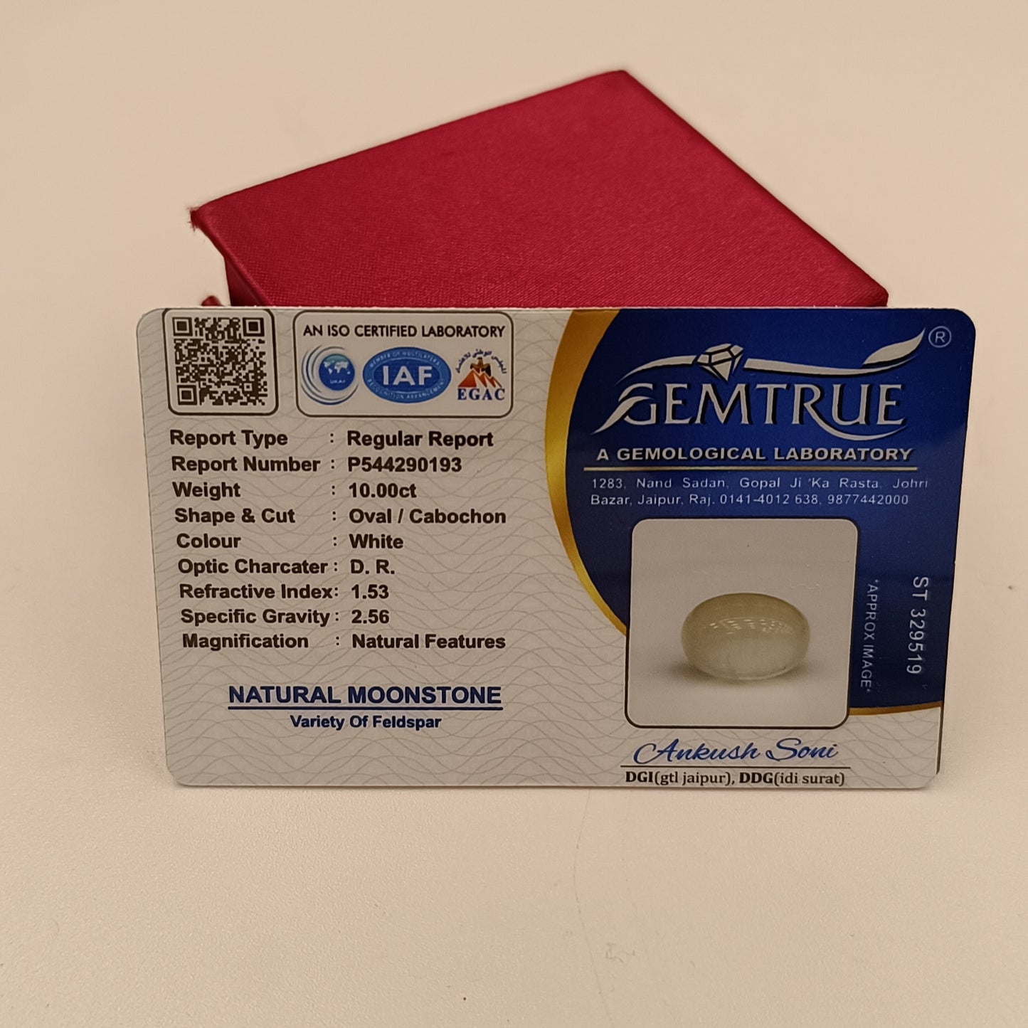 Moon Stone - White Fire Energized Chandra Stone - 9 Ratti Silver Ring or Locket