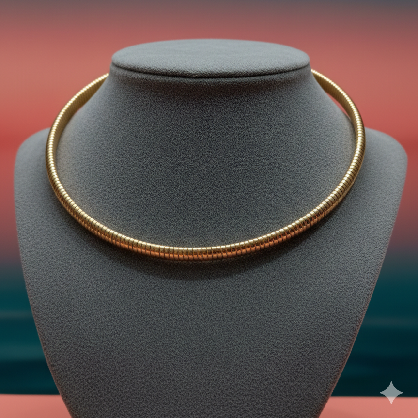 Neck Band - Hassiya - Anti tarnish Gold Look Single Piece