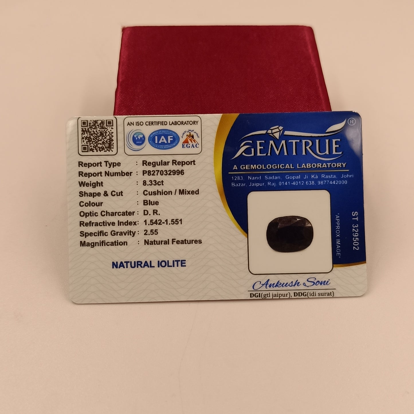 Kaka Neeli - Iolite Gemstone - Shani Upratna - Panchdhatu Ring or Locket