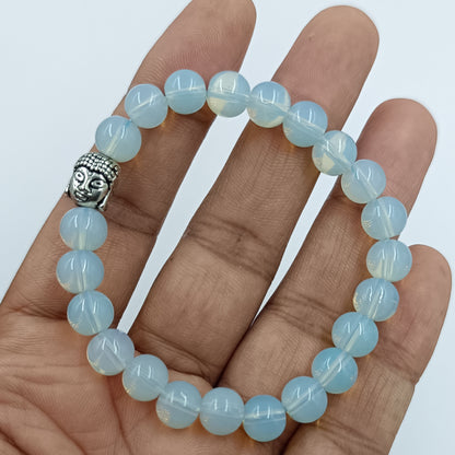 Opalite Bracelet With Buddha Charm
