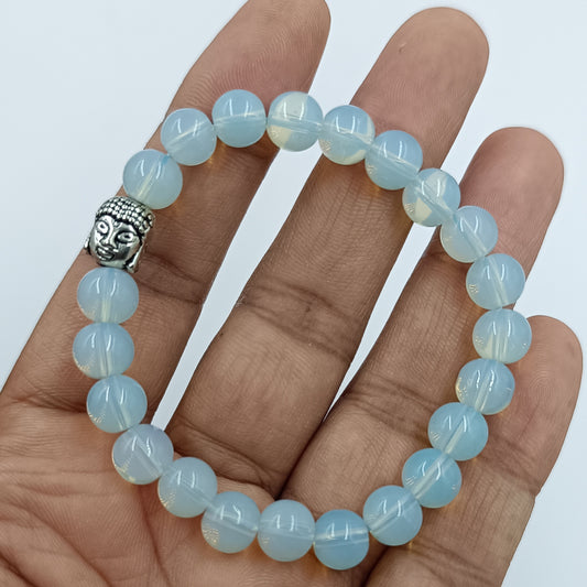 Opalite Bracelet With Buddha Charm