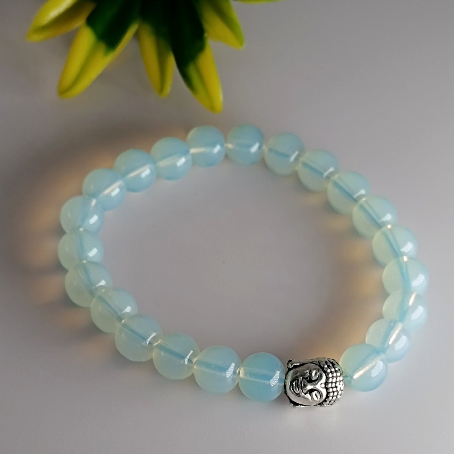 Opalite Bracelet With Buddha Charm
