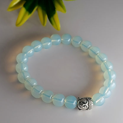 Opalite Bracelet With Buddha Charm