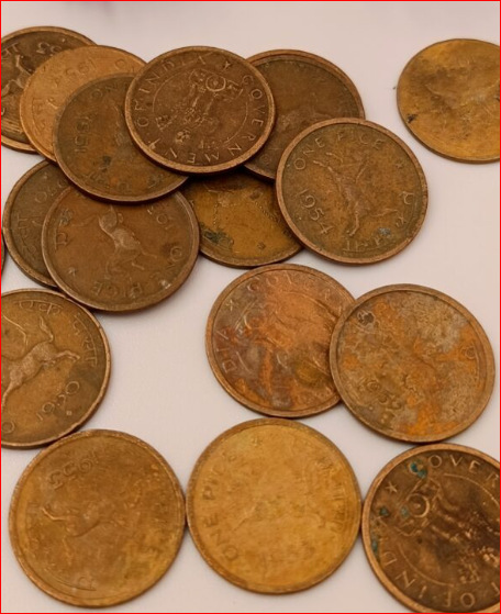 Original Copper Coin For Surya Upay – 43 Old Coins Set