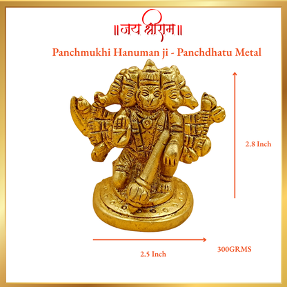 Panchmukhi Hanuman ji - Panchdhatu Metal