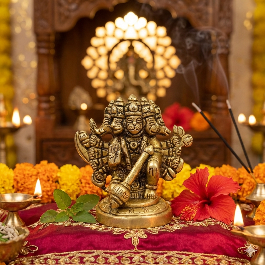 Panchmukhi Hanuman ji - Ashtdhatu Metal