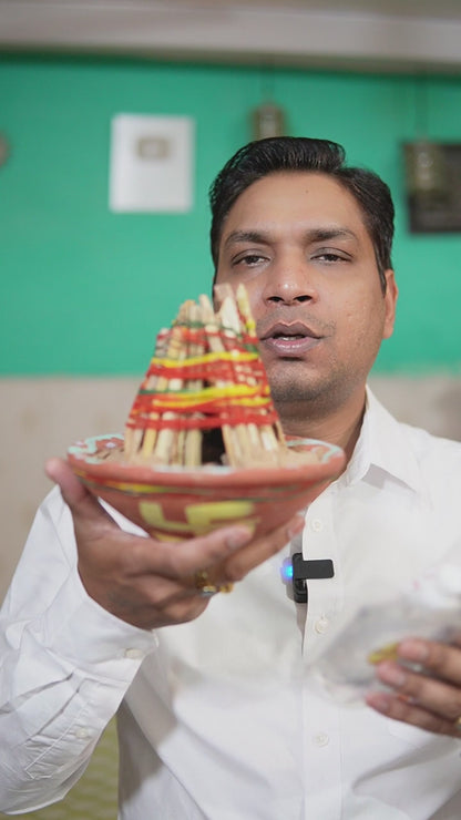 Navgrah Shanti Havan Kit | Complete Sacred Fire Ritual Set | Gangajal, Ganga Ki Reti, Akshat & Desi Ghee Included