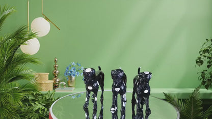 Three Clay Mitti Dogs – Ketu Upay Black & White Dogs