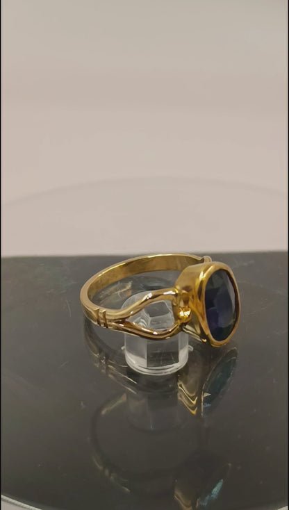 Neelam For Shani in Panchdhatu Blue Sapphire For Saturn