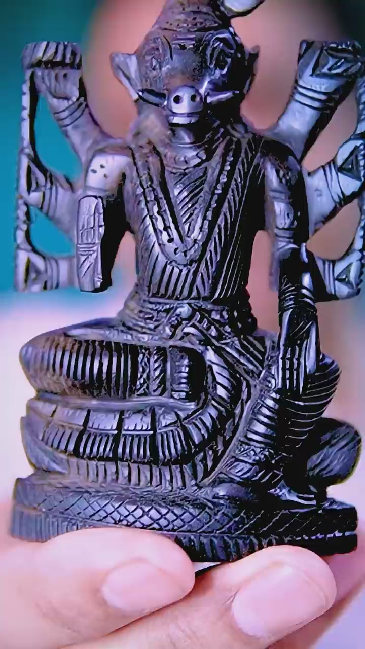 Varahi Devi - Energized Karungali Statue - Remove Evil Spirits & Enemies
