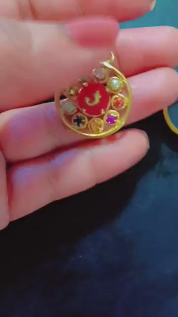 Navratna - Navgrah Ring or Locket - Nine Planets Gemstone Panchdhatu