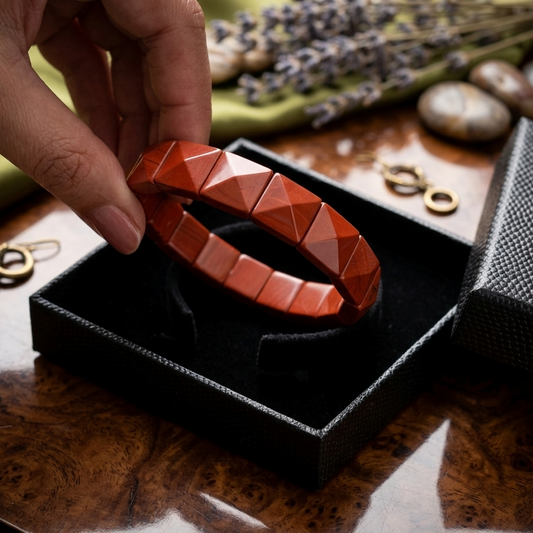 Red Jasper Adjustable Bracelet For Mars