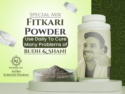 Budh Ka Manjan - Fitkari Powder For Budh Upay - Alum Powder Mixture 50gm