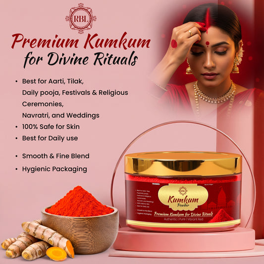 Natural Kumkum - Premium Red Haldi Kumkum - 50 Gm Pack