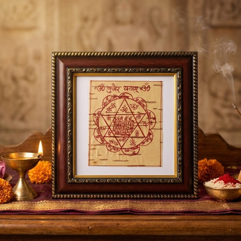 Kuber Yantra - Abhimantrit Bhojpatra Handmade Yantra
