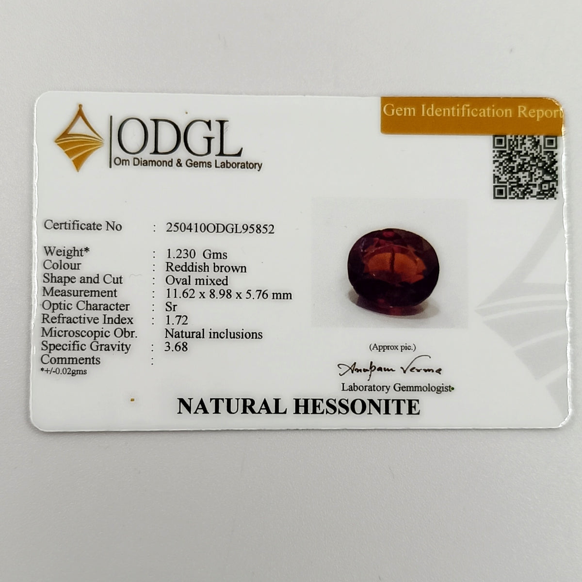 Gomed For Rahu – Panchdhatu Metal - Ceylon Hassonite
