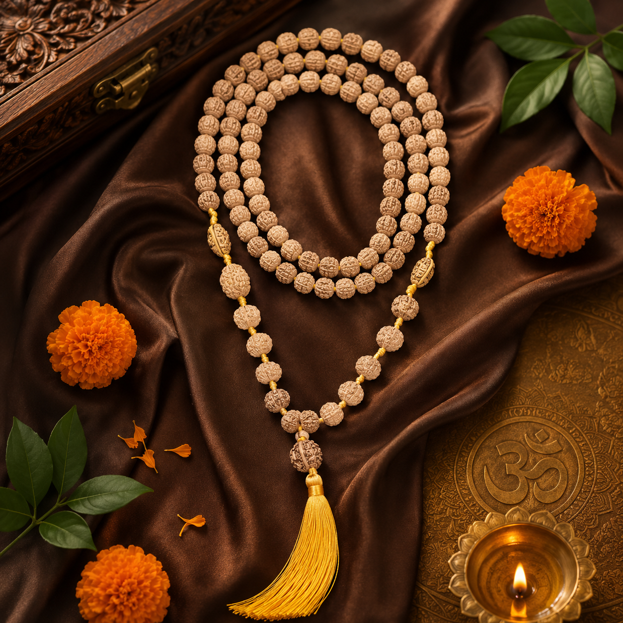 1 to 14 Mukhi Siddh Mala - Certified Indonesia Origin Beads