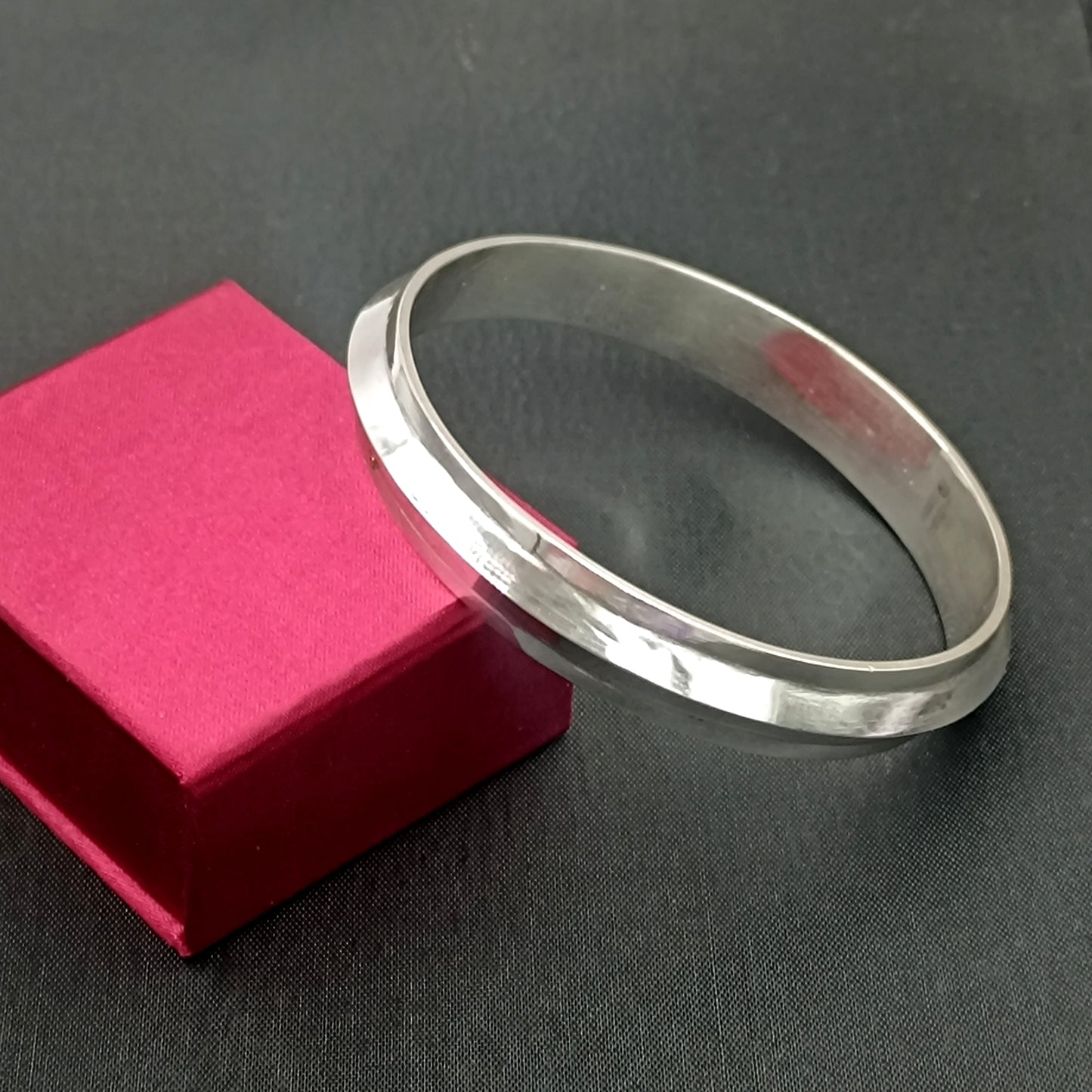 Silver kada - Pure Silver Tridhatu Kada -Simple & Sikhi Design Kada - 50gm